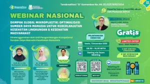 Webinar Nasional Dampak Global Mikroplastik : Optimalisasi SDM untuk Keberlanjutan Kesehatan Lingkungan & Kesehatan Masyarakat